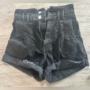 Zara High Rise Black jean shorts Size 2